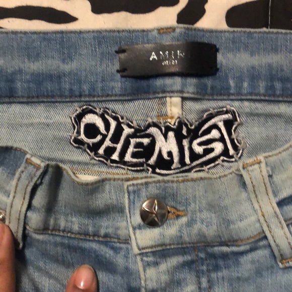 Amiri Men's Chemist Denim Stars Jeans - Picture 2 of 4